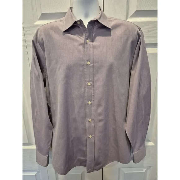 Polo Ralph Lauren Classic Curham Iridescent Button Up Long Sleeve 17 XL 1 Flaw - Picture 1 of 14